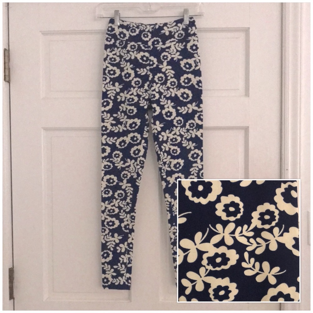 LulaRoe Floral Pansy Print LEGGINGS *One Size*